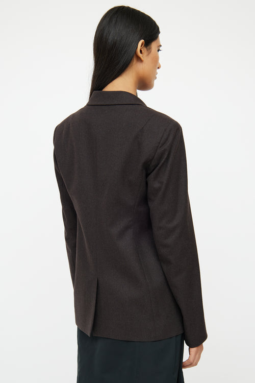 Jil Sander Brown Wool Peak Lapel Blazer