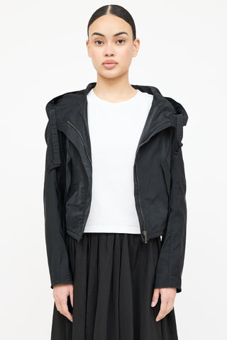 Jil Sander Nylon Hooded Cropped Jacket