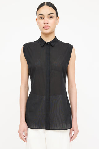Jil Sander Sheer Sleeveless Blouse