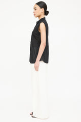 Jil Sander Sheer Sleeveless Blouse