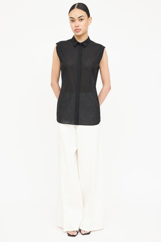 Jil Sander Sheer Sleeveless Blouse