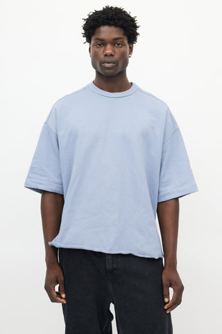 Jil Sander Blue Short Sleeve Sweatshirt
