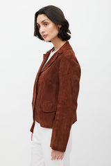 Jil Sander Brown Suede Jacket