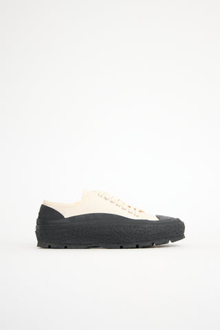 Jil Sander Canvas & Rubber Platform Sneaker