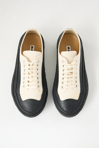 Jil Sander Canvas & Rubber Platform Sneaker