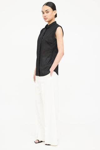 Jil Sander Linen Wide Leg Trouser