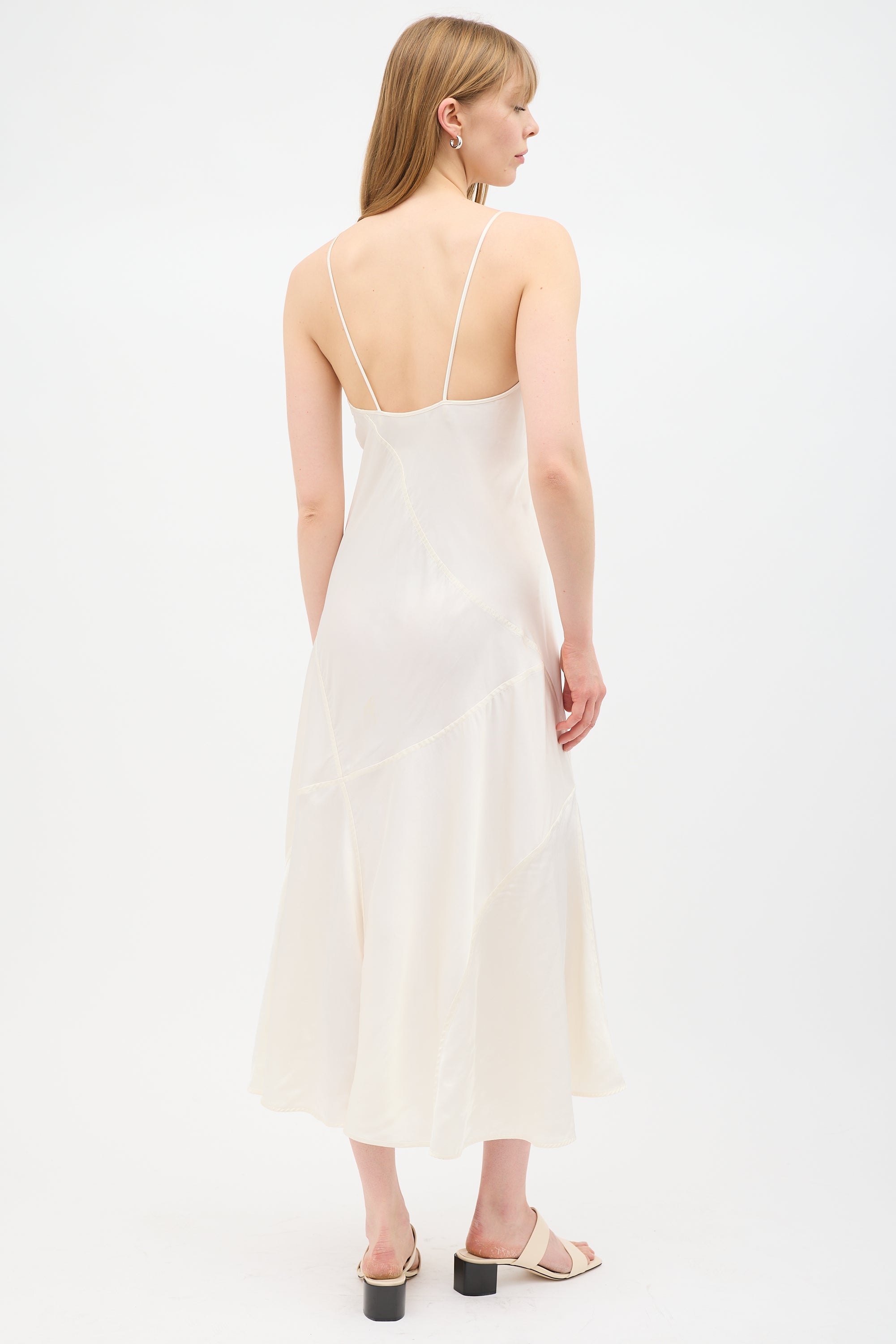 Jil Sander // Satin Panelled Dress – VSP Consignment