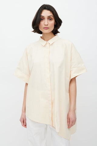 Jil Sander Cream Short Sleeve Shirt
