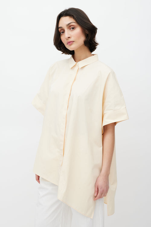 Jil Sander Cream Short Sleeve Shirt