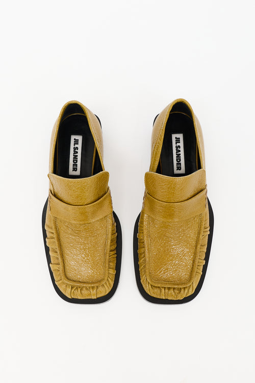 Jil Sander Crinkled Patent Loafer