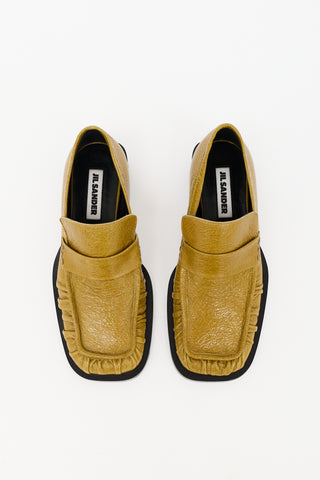 Jil Sander Crinkled Patent Loafer