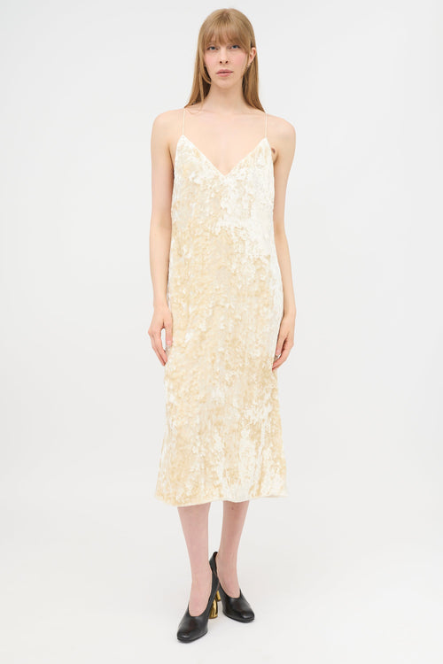 Jil Sander Crushed Velvet Slip Dress