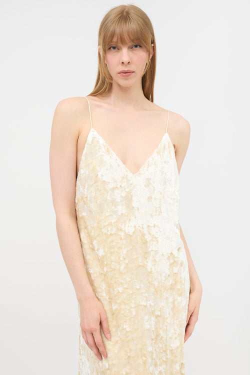 Jil Sander Crushed Velvet Slip Dress