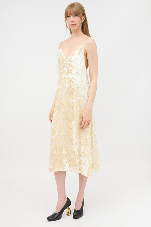 Jil Sander Crushed Velvet Slip Dress