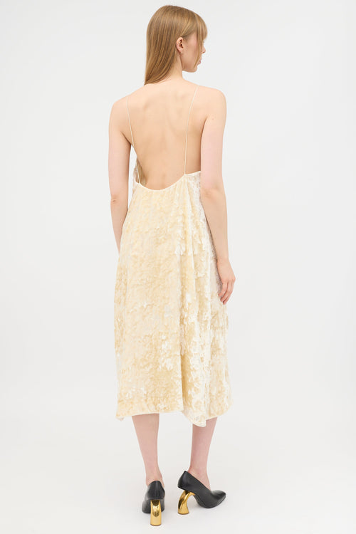 Jil Sander Crushed Velvet Slip Dress