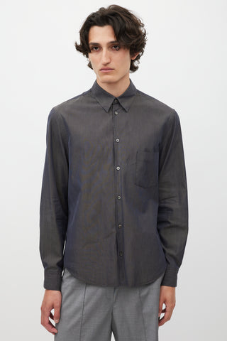 Jil Sander Dark Grey Iridescent Shirt