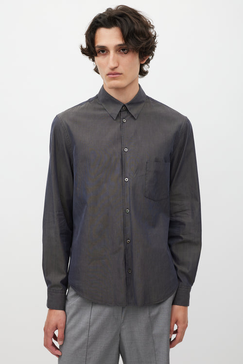 Jil Sander Dark Grey Iridescent Shirt