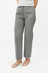 Jil Sander Grey Herringbone Pant Suit