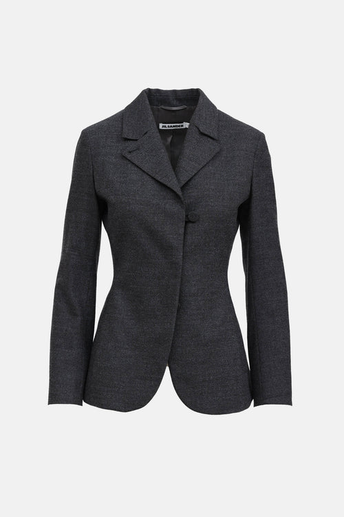 Jil Sander Wool Button Blazer
