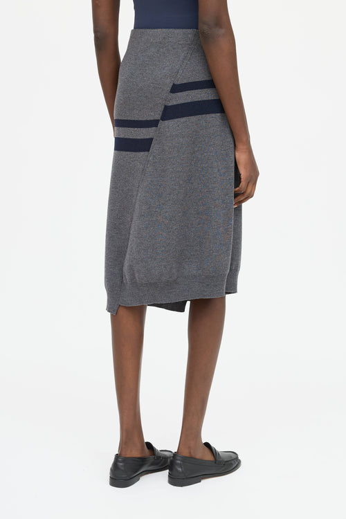 Jil Sander Wool Stripe Skirt