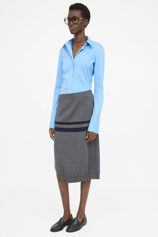 Jil Sander Wool Stripe Skirt