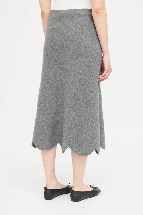 Jil Sander Wool & Cashmere Scalloped Set