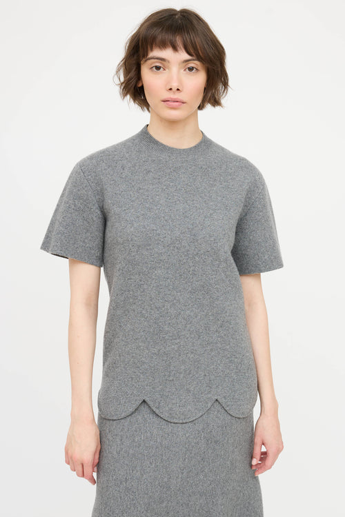 Jil Sander Wool & Cashmere Scalloped Set