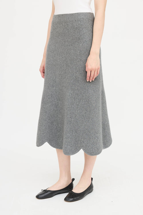 Jil Sander Wool & Cashmere Scalloped Set