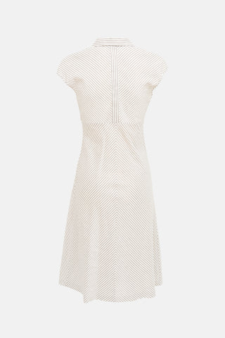 Jil Sander Striped Tie Dress