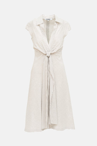 Jil Sander Striped Tie Dress