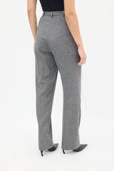 Jil Sander Grey Wool & Cashmere High Waist Trouser