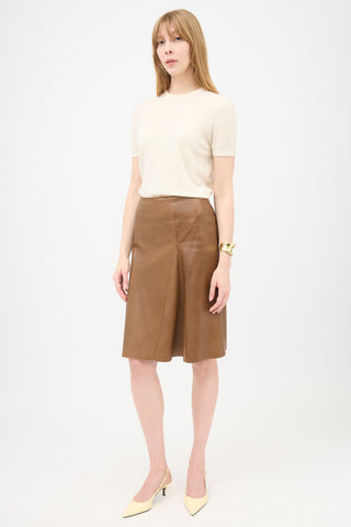 Jil Sander Leather Asymmetrical Skirt
