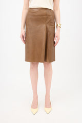 Jil Sander Leather Asymmetrical Skirt