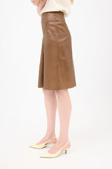 Jil Sander Leather Asymmetrical Skirt