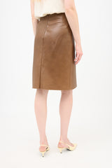 Jil Sander Leather Asymmetrical Skirt