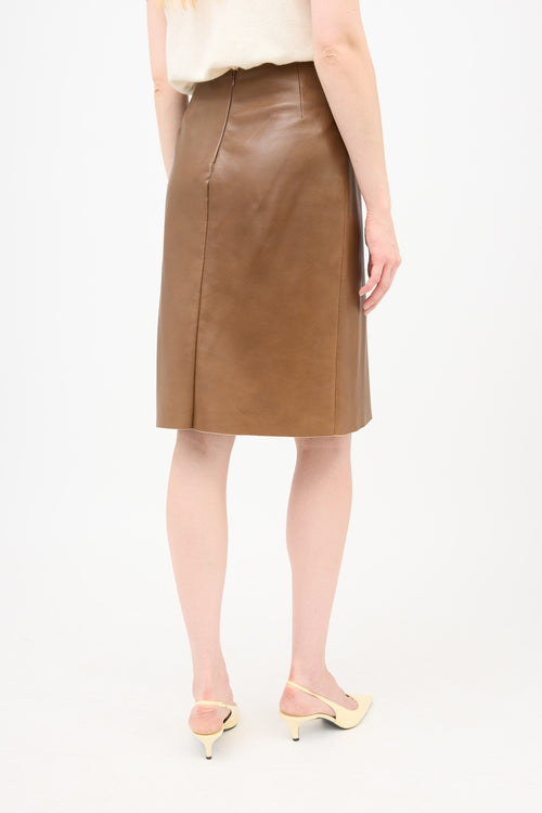 Jil Sander Leather Asymmetrical Skirt