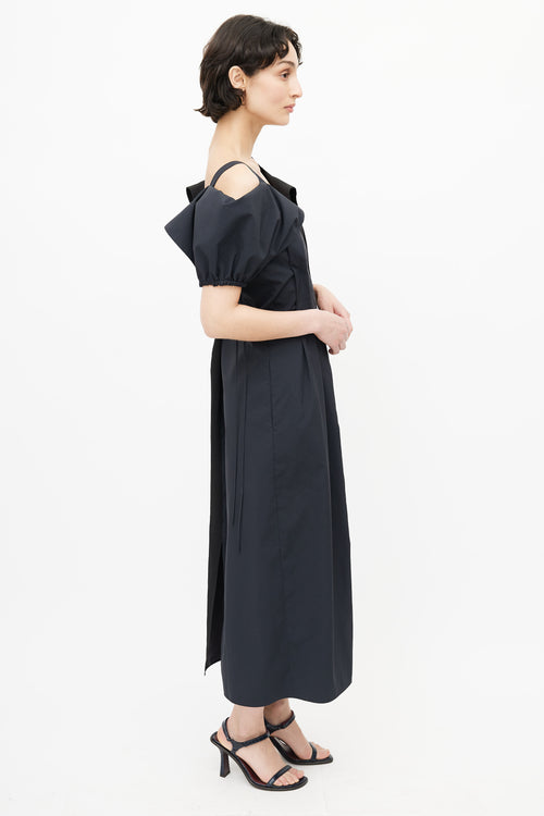 Jil Sander Navy & Black Colorblock Gabi Dress