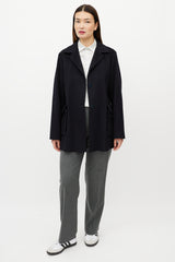 Jil Sander Black Cashmere & Silk Light Jacket