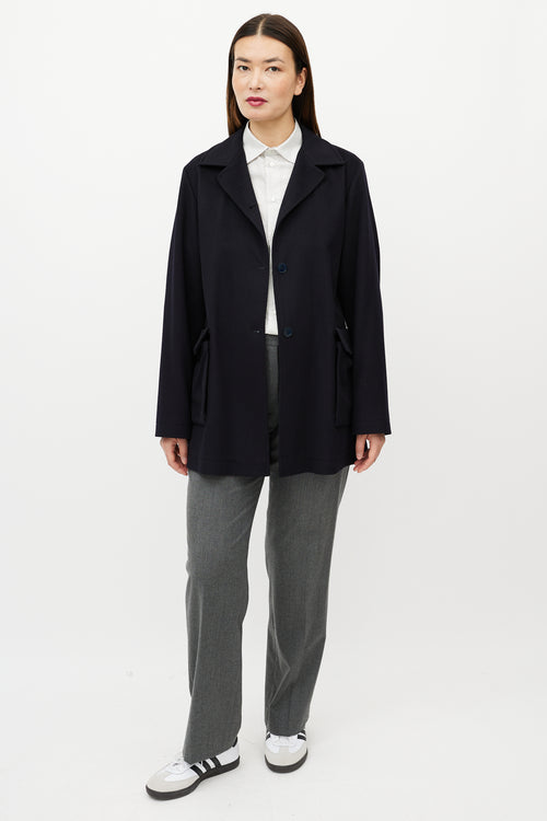 Jil Sander Black Cashmere & Silk Light Jacket