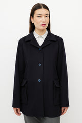 Jil Sander Black Cashmere & Silk Light Jacket