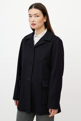 Jil Sander Black Cashmere & Silk Light Jacket