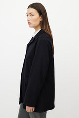 Jil Sander Black Cashmere & Silk Light Jacket