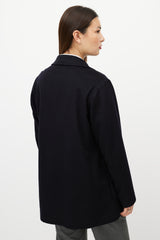Jil Sander Black Cashmere & Silk Light Jacket