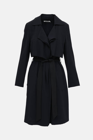 Jil Sander Lightweight Wool Belted Coat