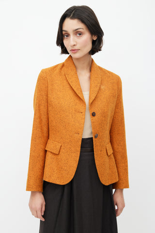 Jil Sander Orange & Grey Alpaca Blazer