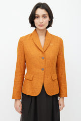 Jil Sander Orange & Grey Alpaca Blazer