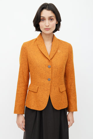 Jil Sander Orange & Grey Alpaca Blazer