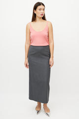 Jil Sander Pink Cashmere Tank & Cardigan Set