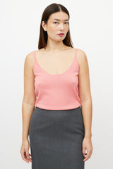 Jil Sander Pink Cashmere Tank & Cardigan Set