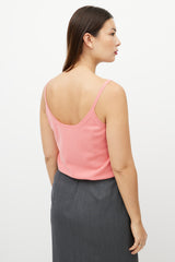 Jil Sander Pink Cashmere Tank & Cardigan Set